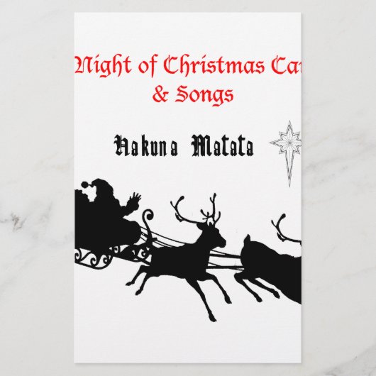 Sing Along Christmas beroemd gemaakt door Carols & Briefpapier (Voorkant)