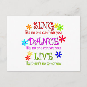 Sing Dance Live Briefkaart