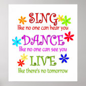 Sing Dance Live Poster (Voorkant)