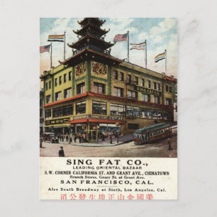 Sing Fat Chinatown San Francisco 1915  Briefkaart