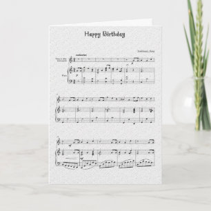 Sing Happy Birthday Card Kaart