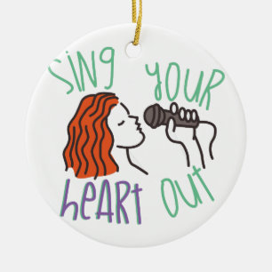 Sing & hart uit keramisch ornament