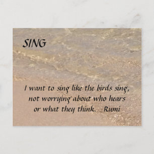 SING Inspiration Carte Postale Sand Beach Rumi