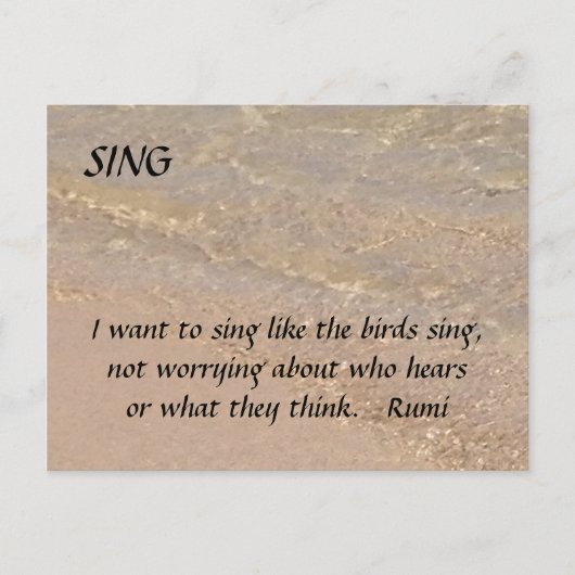 SING Inspiration Carte Postale Sand Beach Rumi (Devant)