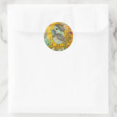 SING Mixed Media Collage Ronde Sticker (Tas)