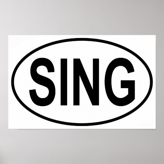 Sing Oval Poster (Voorkant)