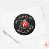 Sing & Spart Shield Ronde Sticker (Envelop)