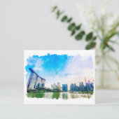 Singapore Azië Panorama Uitzicht Briefkaart (Staand voorkant)