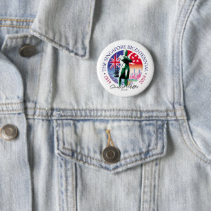 Singapore bicentennial Collectie v2- Ronde Button 5,7 Cm