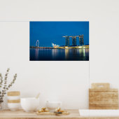 Singapore Blue van de baai Poster (Keuken)