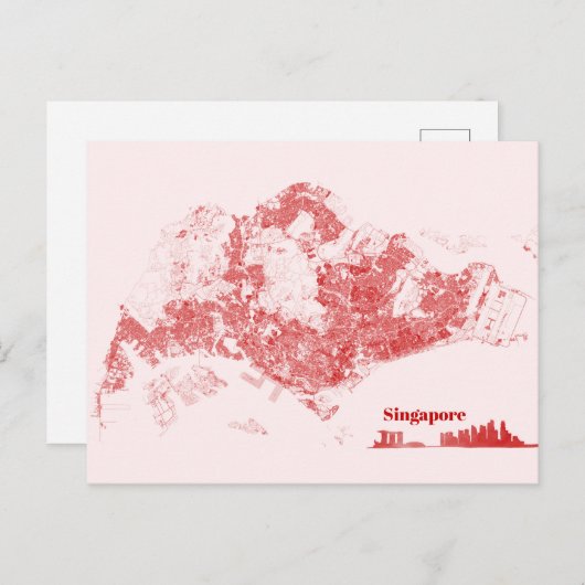 Singapore Briefkaart (Voorkant / Achterkant)