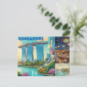 Singapore Briefkaart (Staand voorkant)