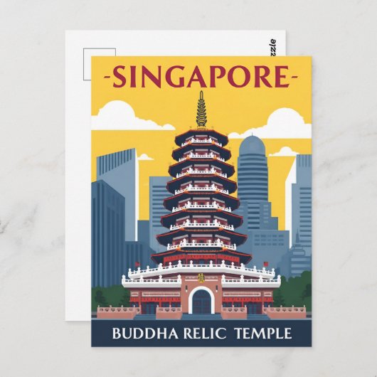 Singapore Buddha Tooth Relic Temple Briefkaart (Voorkant / Achterkant)