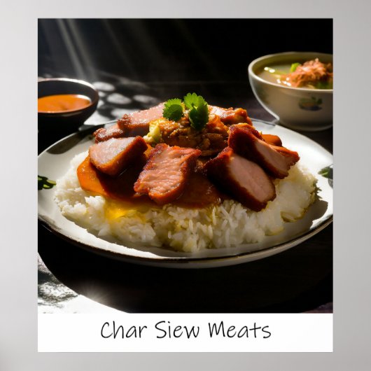 Singapore Char Siew Viandes - Impression d'archive (Devant)