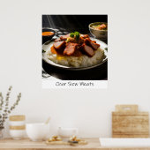 Singapore Char Siew Viandes - Impression d'archive (Cuisine)
