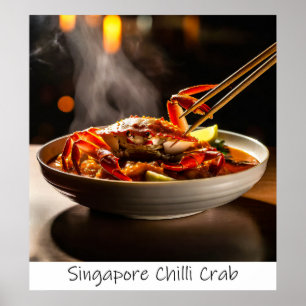 Singapore Chili Crab - Afdrukken Poster
