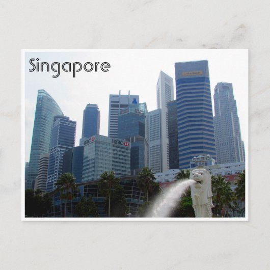singapore city merlion briefkaart (Voorkant)