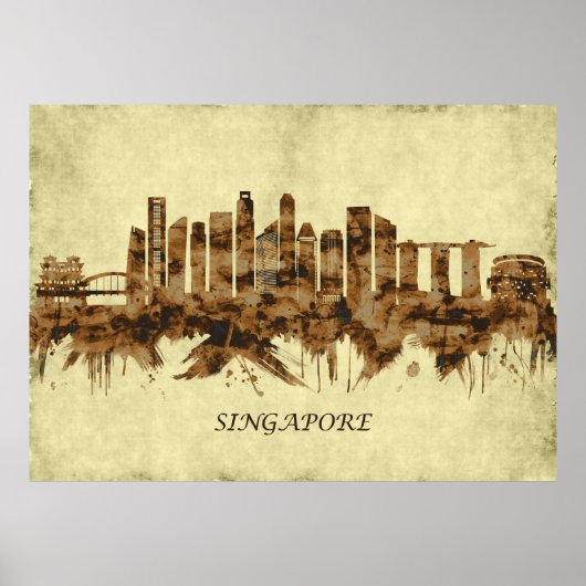 Singapore Cityscape Poster (Voorkant)