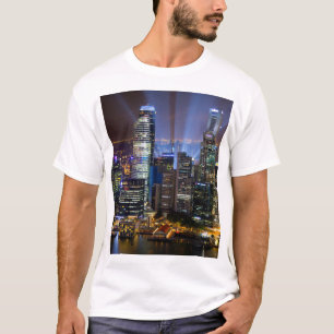 Singapore downtown bij nacht t-shirt