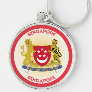 Singapore Erfgoed Embleem Sleutelhanger
