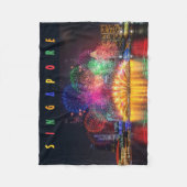 Singapore Fireworks Fleece Deken (Voorkant)