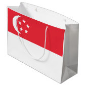 Singapore Flag Groot Cadeauzakje (Achterkant Gekanteld)
