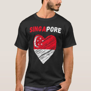 Singapore Flag Holiday Singapore Heart Singapore T-shirt