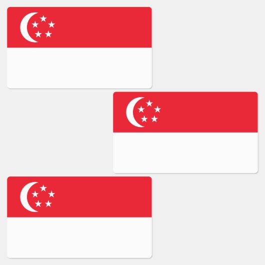 Singapore Flag Labels (Groep)
