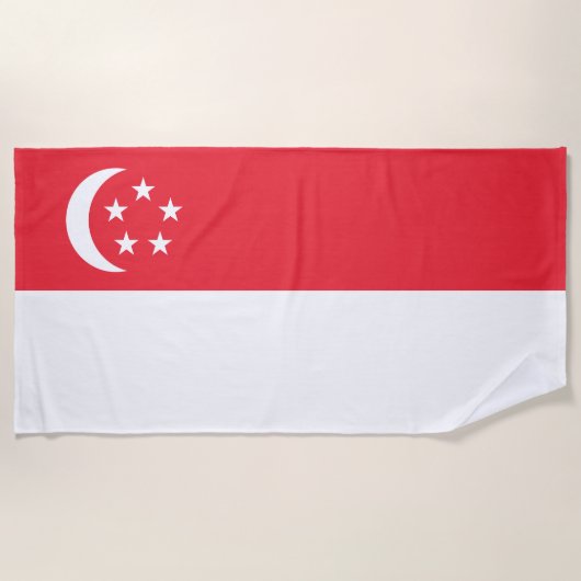 Singapore Flag Strandlaken (Voorkant)