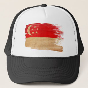 Singapore Flag Trucker Hat Pet