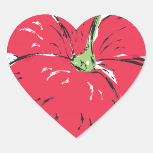SINGAPORE HIBISCUS COLLECTIE HART STICKER