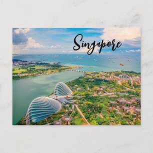 Singapore in bloei - Luchtharmonie van tuinen Feestdagenkaart