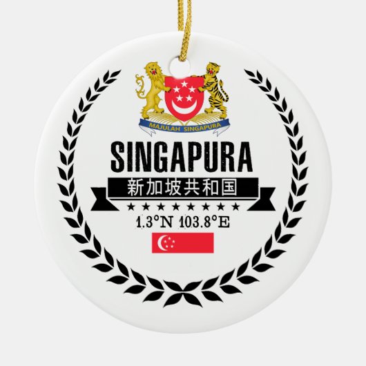Singapore Keramisch Ornament (Voorkant)