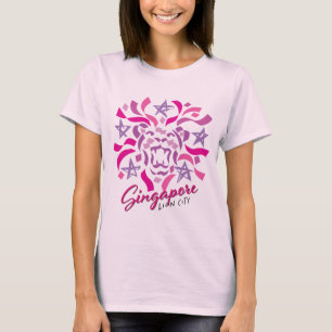 Singapore Lion City ( roze) T-shirt