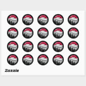 Singapore Lips Pride Root Flag Ronde Sticker (Vel)