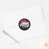 Singapore Lips Pride Root Flag Ronde Sticker (Envelop)