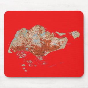 Singapore Map Mousepad Muismat