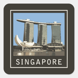 Singapore Marina Bay Sands Vierkante Sticker