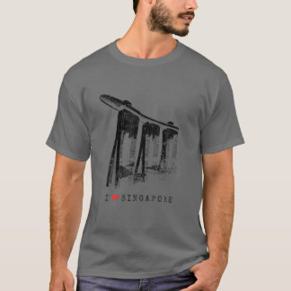 Singapore Marina Bay Skyline Asia I Love S T-shirt