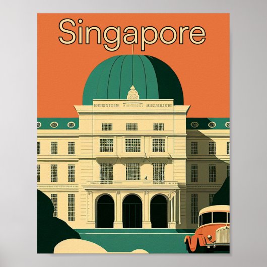 Singapore Minimalistisch Poster voor het reizen (Voorkant)