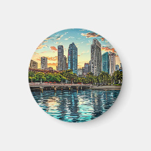 Singapore modern stadsgezicht magneet