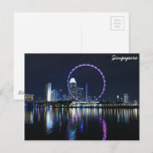 Singapore night skyline briefkaart (Voorkant / Achterkant)