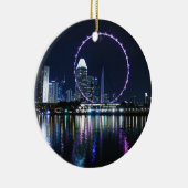 Singapore night skyline keramisch ornament (Rechts)