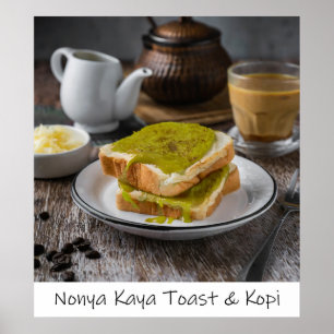 Singapore Nonya Kaya Toast en Kopi Archival Print