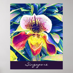 Singapore Orchid reist Zuidoost-Azië Poster