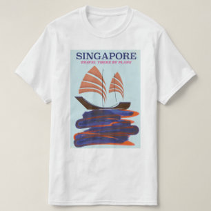 Singapore "Reis erheen per vliegtuig" T-shirt