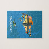 Singapore reiskaart legpuzzel (Horizontaal)