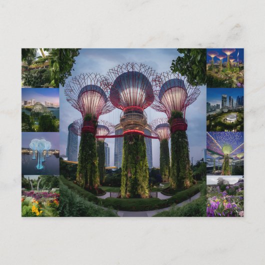 Singapore reizen Super bomen. Briefkaart (Voorkant)