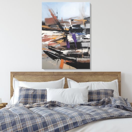 Singapore River Composition - Canvas Art Print (Insitu (Slaapkamer))