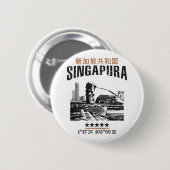 Singapore Ronde Button 5,7 Cm (Voorkant /achterkant)
